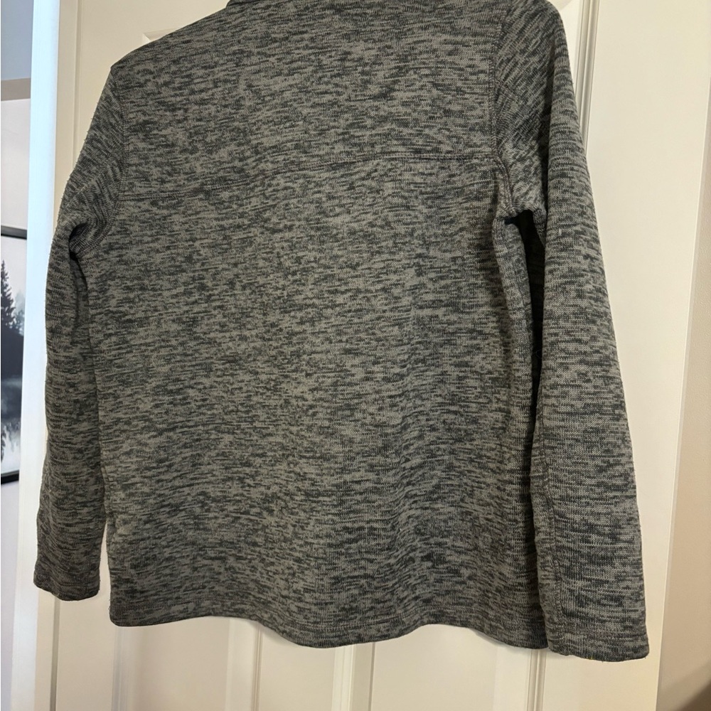 Grey Land’s End Quarter-Zip Sweater, size L.